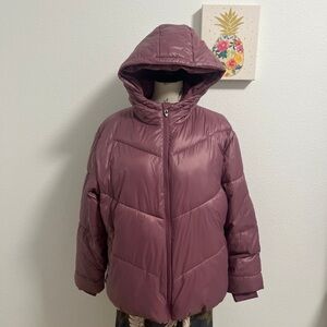 Spyder Women's Hooded Puffer Jacket - Mauve